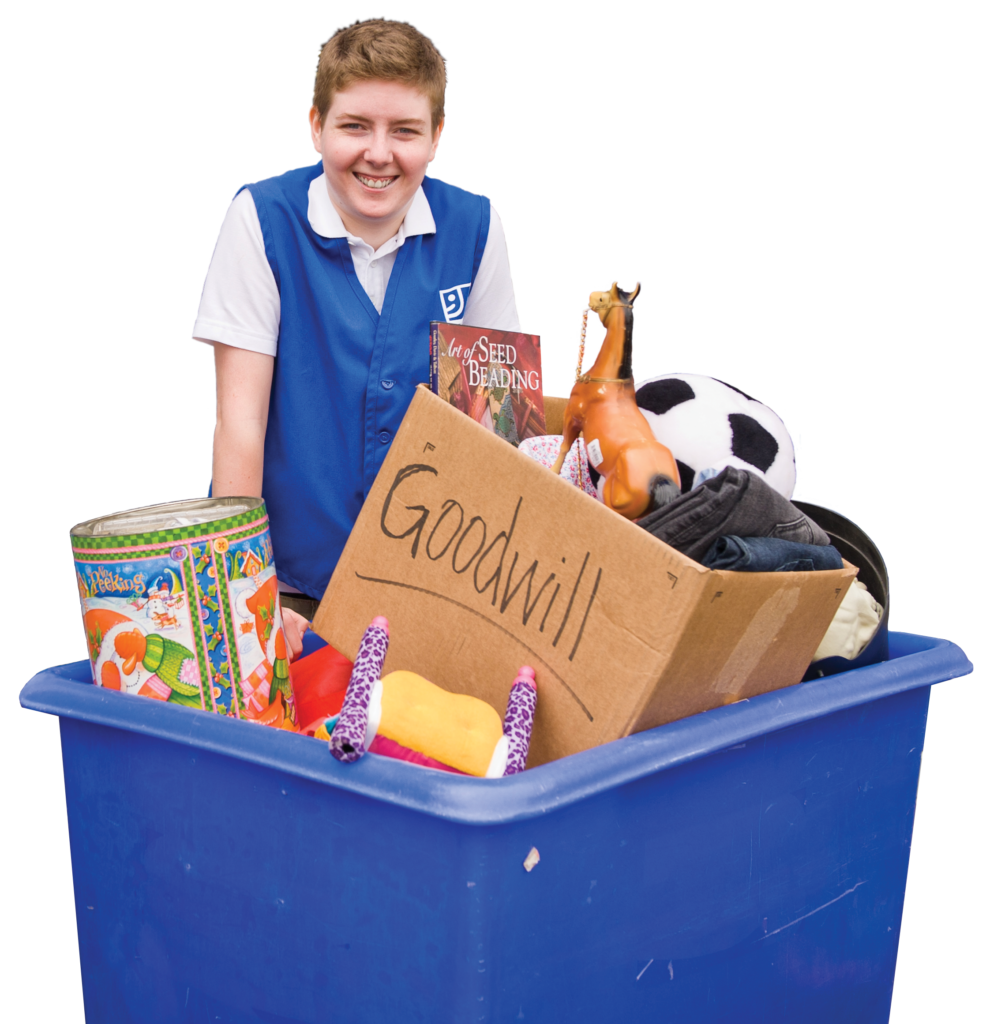 donation attendant with donations Goodwill Industries of Central Florida