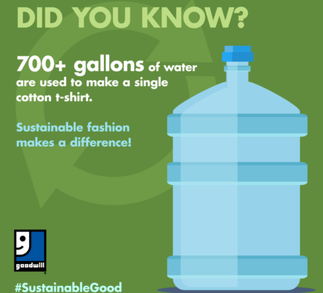 700+ gallons of water are used to make a single cotton t-shirt