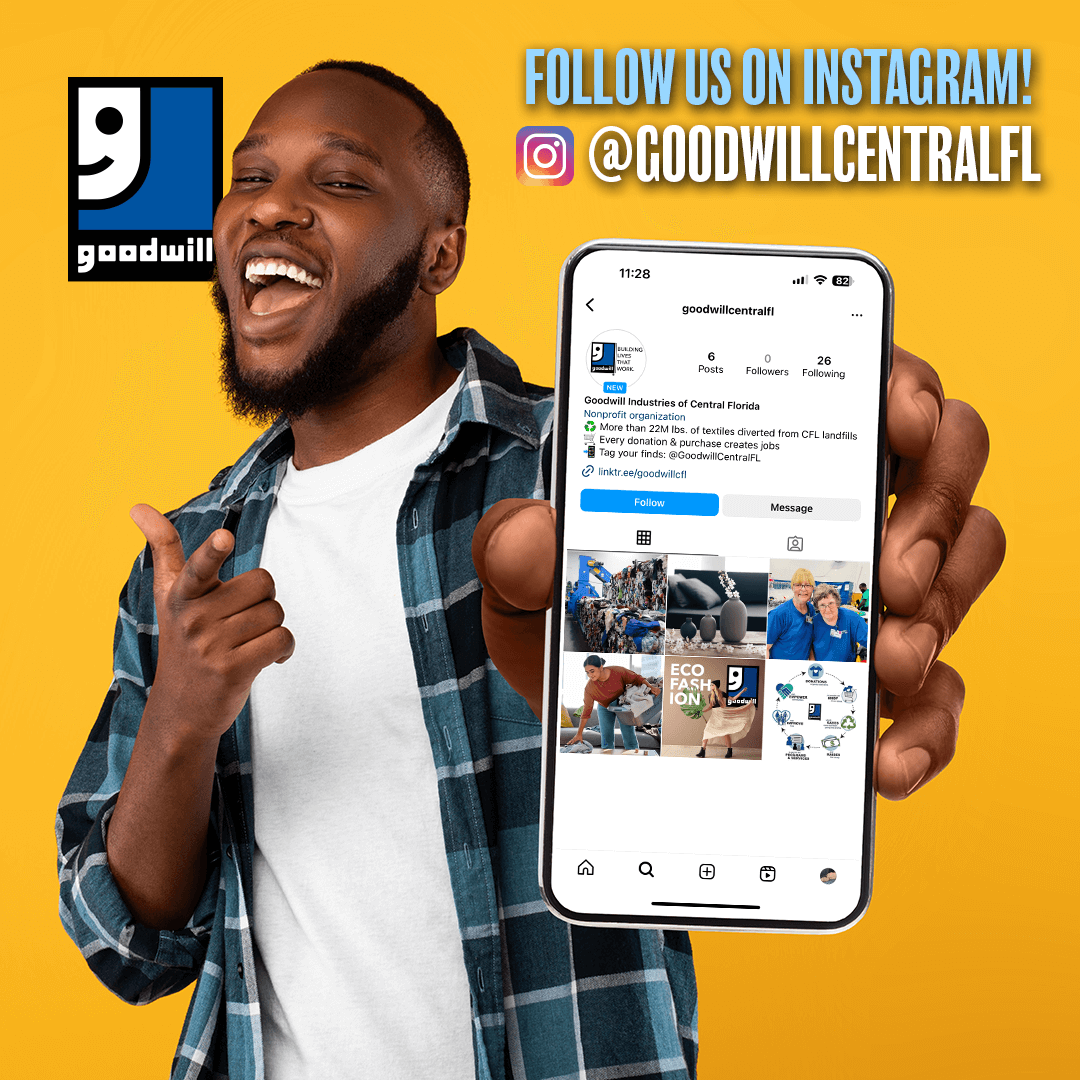 Follow us on our new Instagram page @goodwillcentralfl